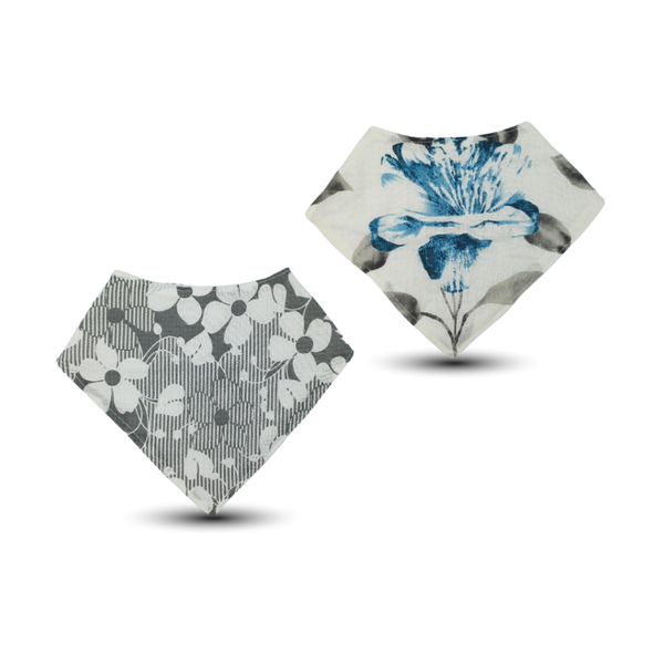 Moms Bliss Handmade Reversible Bandana Baby Bibs - Set of 2