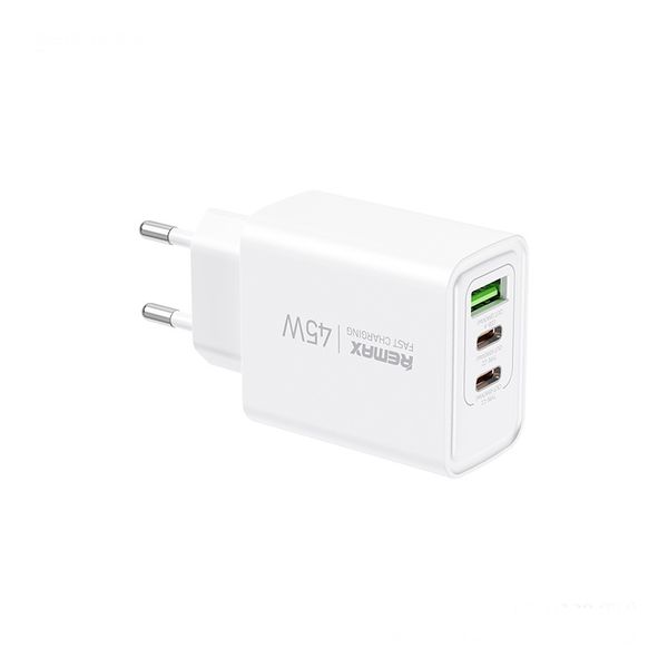 Remax 45W PD QC 3-Ports Ultra Fast Charger White RP-U139