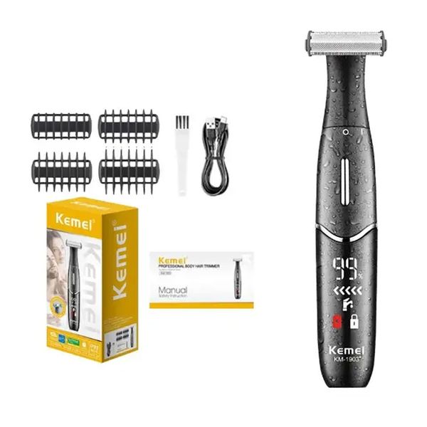 Body Hair Trimmer for Men &amp; Women, Electric Groomer Shaver Rechargeable