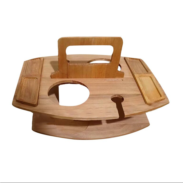 Unique Portable and Foldable Wooden Table with Bottle holder IL-40