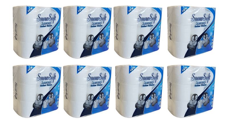 Snow Soft 2 Ply Luxury Toilet Paper 18's - 8 Pack, 144 rolls