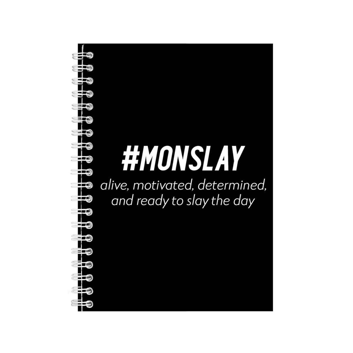 Monslay A5 Notebook Spiral and Lined Motivational Saying Graphic ...