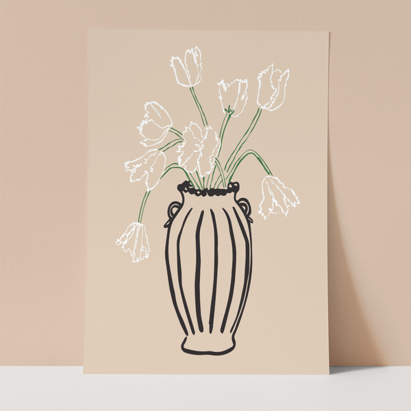 White Paper cm Botanical Wall Art