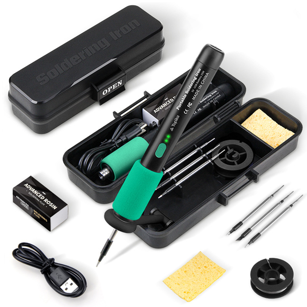 Topika Cordless Soldering Iron Kit, 60w, USB Rechargeable 3 temp Settings
