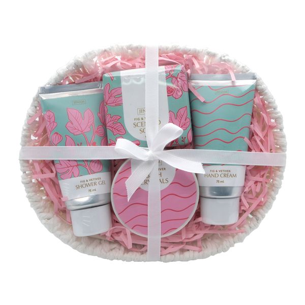 Jenam Fig &amp; Vetiver Luxury Bath &amp; Body Gift Set - Hand Cream &amp; Shower Gel