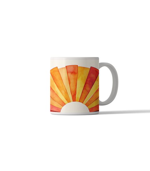 Printed Coffee Mug - Retro Tribal Design DSG 1