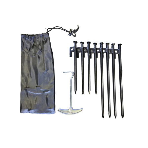 Roamer 200mm and 100mm Tent Peg Set - 8pcs includes Puller