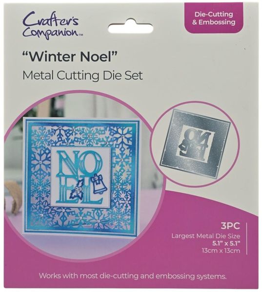 Crafters Companion Die-Cutting &amp; Embossing Winter Noel Metal Die Set-3 Dies
