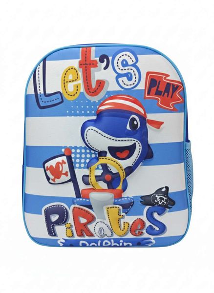Pre-School Character School Bag Blue - Shark