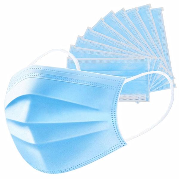 3Ply Disposable Face Mask with Ear Loops - 50 Piece
