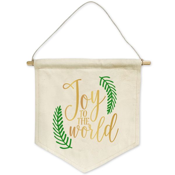 Joy to the world Christmas cotton banner decor