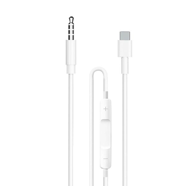 3.5mm male to Type C male Audio Cable with Voulme Buttons AUX -071