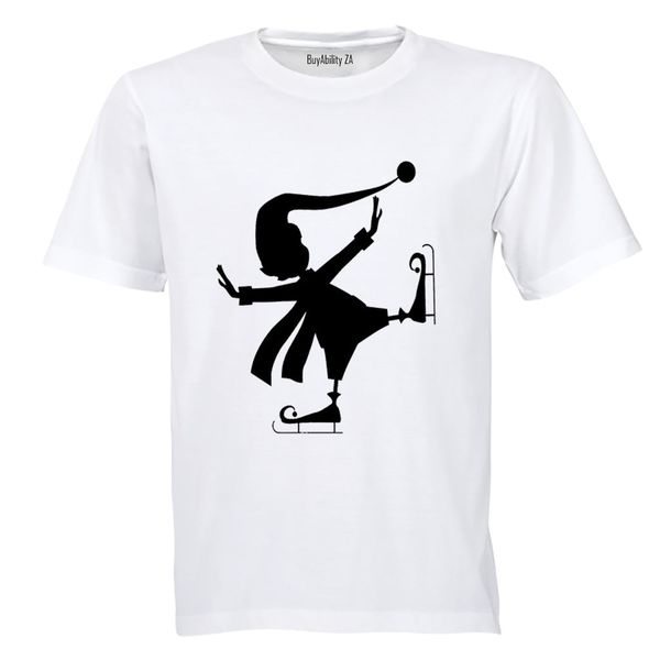 Ice Skating Elf! - Mens - T-Shirt - Grey - S