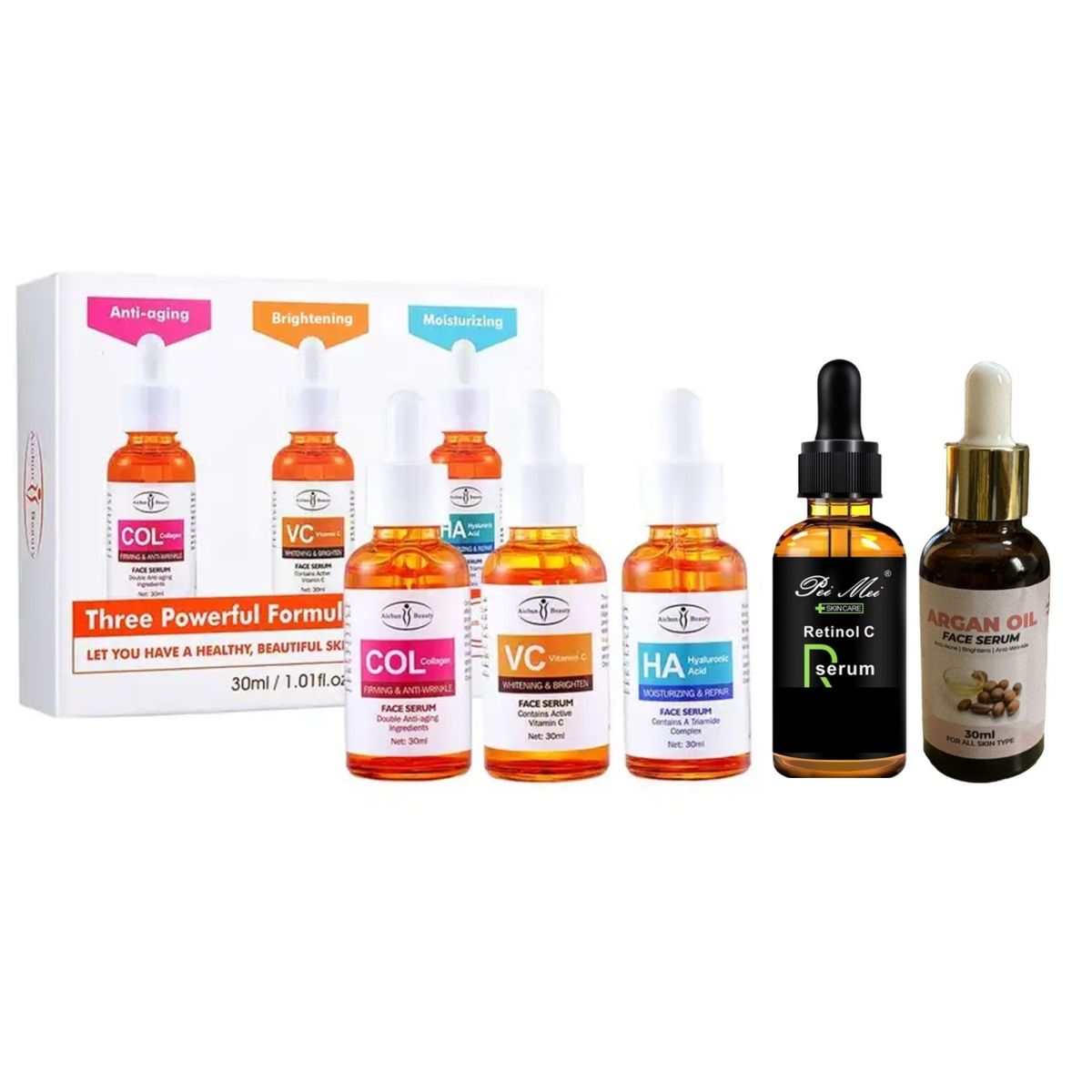 Collagen Vitamin C Hyaluronic Acid Retinol C With Argan Oil Face Serums Shop Today Get It 0019