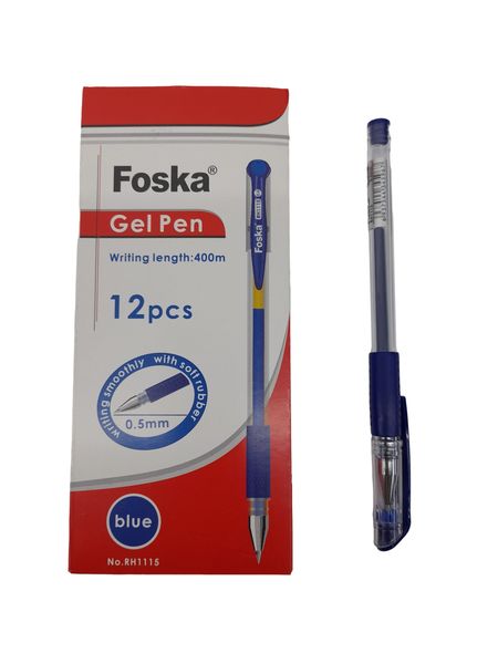Foska Gel Pen - RH1115 Blue Box of 12