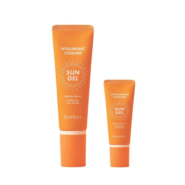 DEOPROCE Hyaluronic Cooling Sun Gel SPF50+PA+++ (50g+20g) - Korean Skincare