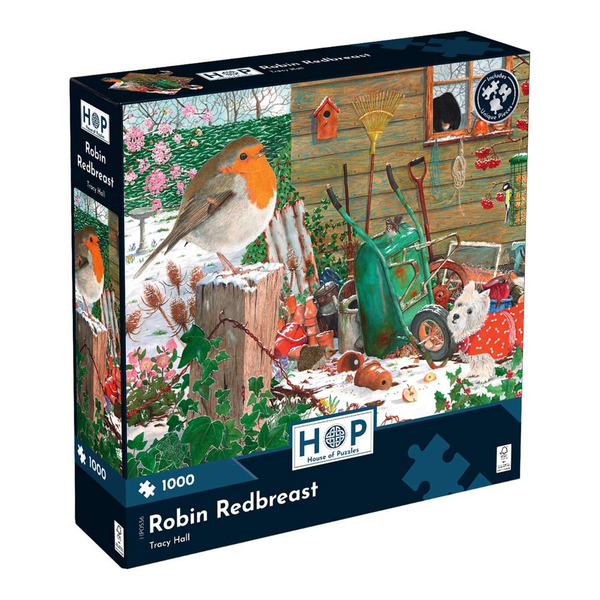 House of Puzzles - Robin Redbreast - 1000 Piece Jigsaw Puzzle