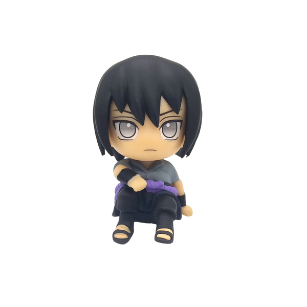 Naruto Anime Cute Chibi Sasuke Uchiha Sitting Mini Figure