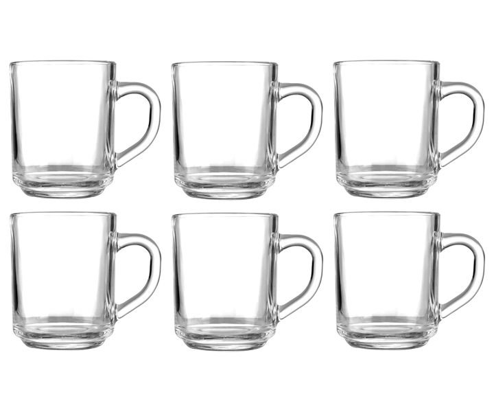 Fructus Borosilicate Glass Mugs - 250ml - Pack of 6