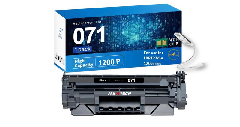 MR A TECH Black Toner Cartridge Compatible with CANON 071/RG-071 + USB LED