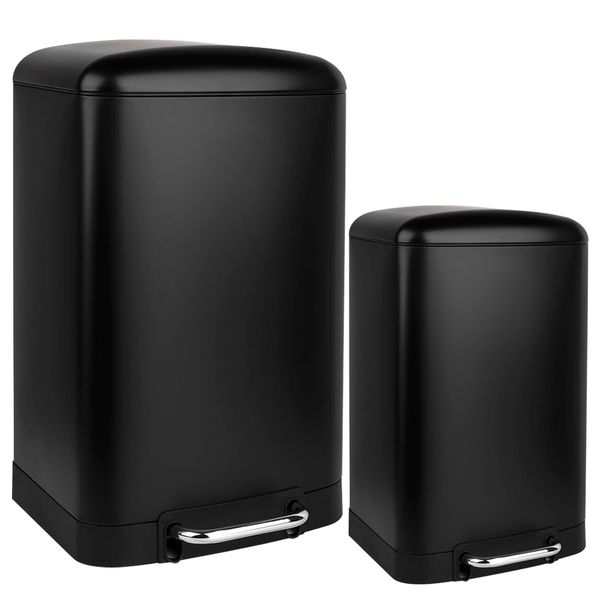 30L + 6L Set Modern Look Waste Bin with Soft-Close Lid