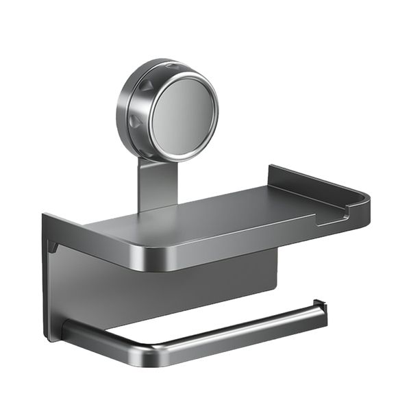 Suction Cup Toilet Paper Holder Adhesive Metal Hook Combo