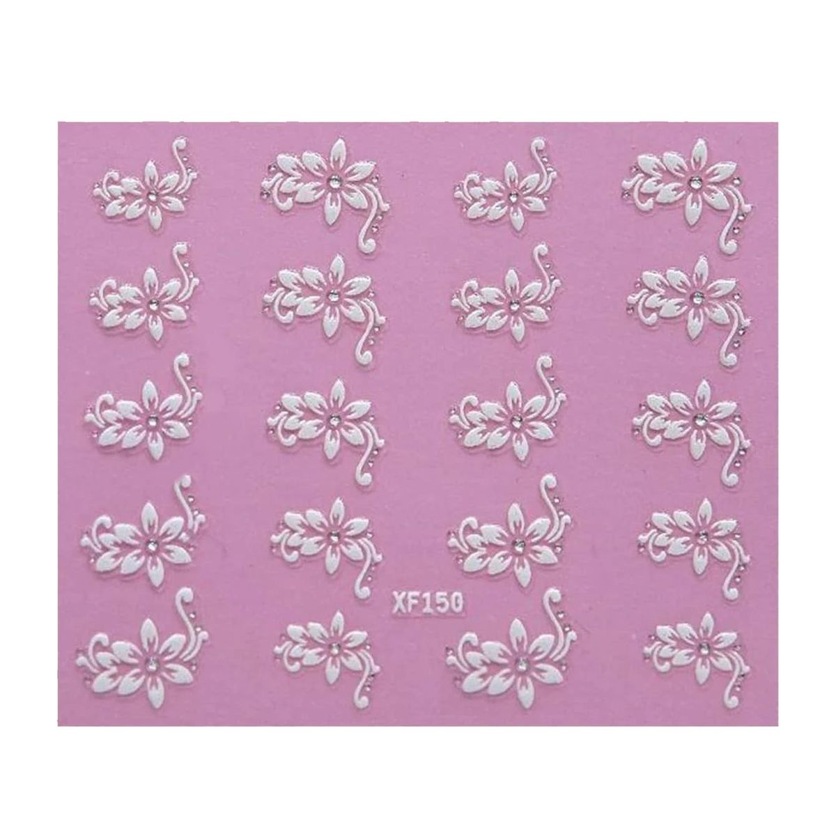 White Floral Nail Art Stickers 1 Sheet | Shop Today. Get it Tomorrow