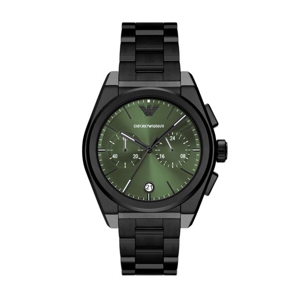 Armani Federico Mens Black Stainless steel Watch-AR11562