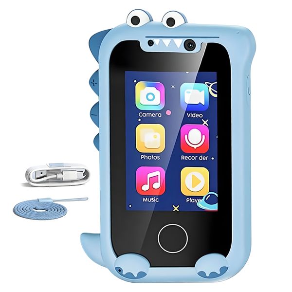 Kids Smart Phone for Boys Toys Age 3-10, Pretend Play Smartphone - Blue