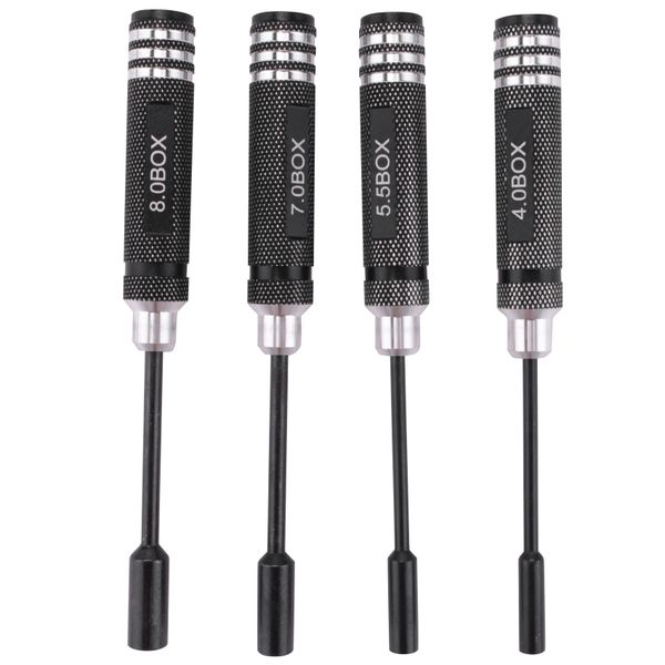 4Pcs Hex Nut Drivers Screw Driver Tools Kit Metal 4 0/5 5/7 0/8 0Mm