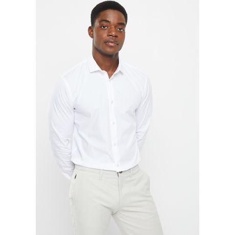 White polo store button down shirt