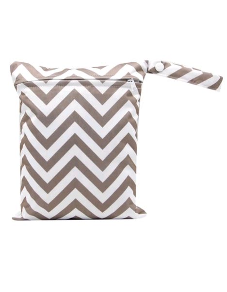 Multifunctional Waterproof Baby Diaper Bag (Brown Stripes)