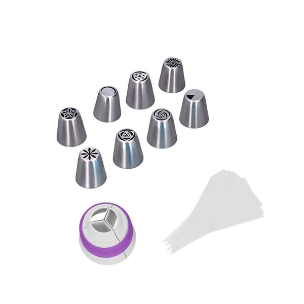 8 Stainless Steel Pastry Nozzles Tools Set