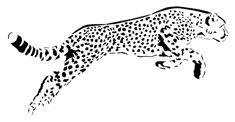 Large Cheetah Stencil (40cm)