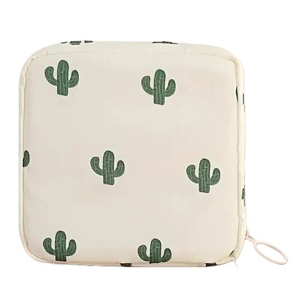 Women Sanitary Napkin Storage Bag Waterproof Pouch Cartoon Pattern