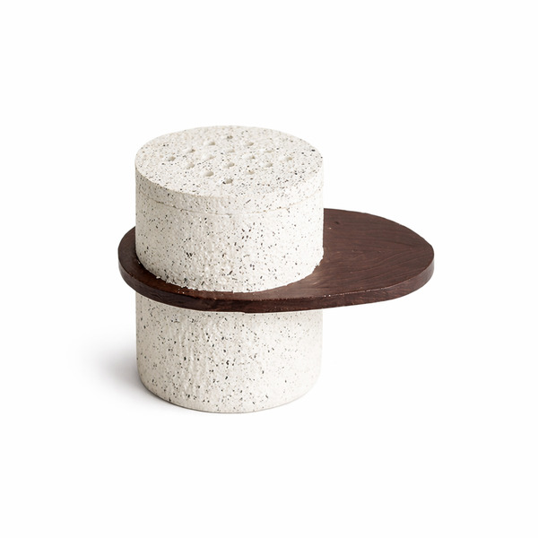 Minimalist Artificial Stone &amp; Wood Incense Holder