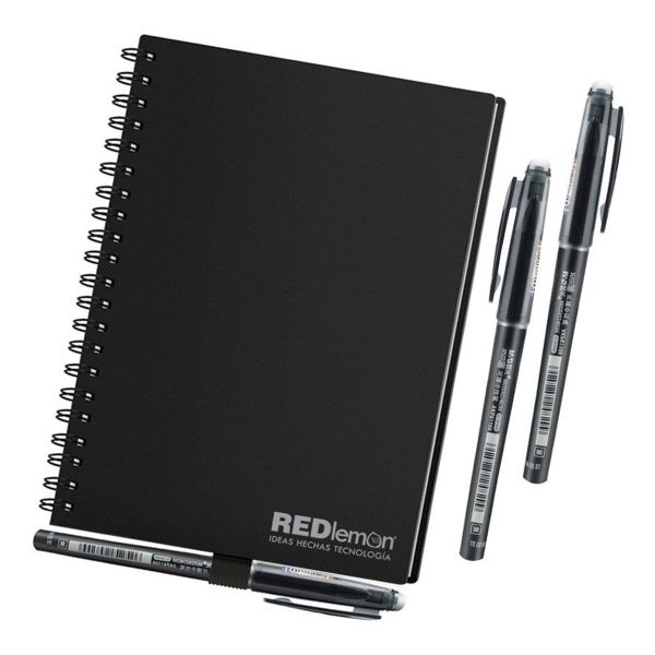 Reusable Notebook, Erasable Writing,Smart Notebook Wire Bound Books - Black