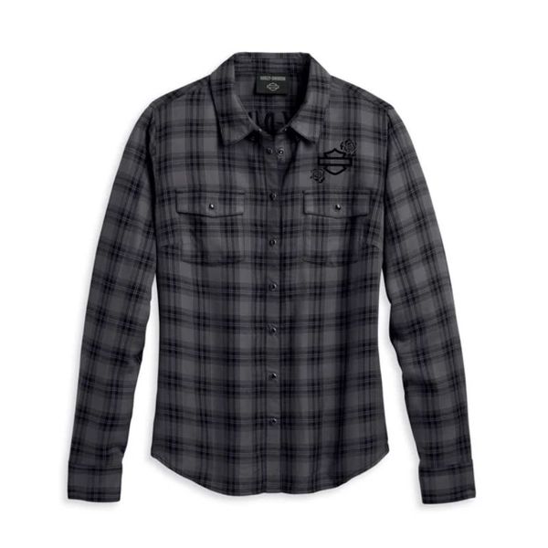 Women's Classic Enchanted Shirt - YD Plaid - Blackened Pearl