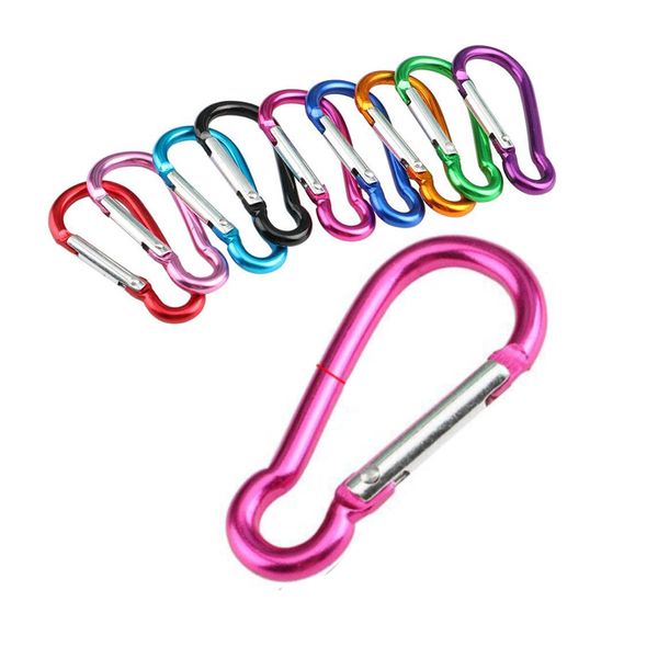 Camping Aluminum Carabiner Key Chain Clip 8cm (10 Piece)