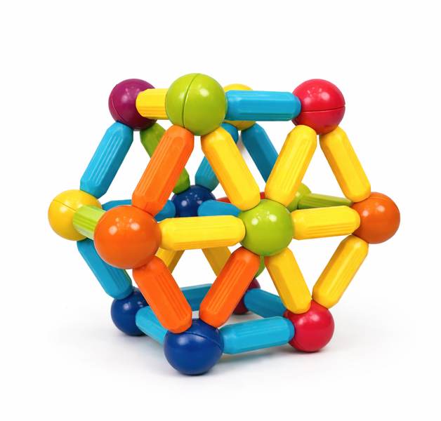 Large Magnetic Building Sticks and Balls Set - Construction Toy 30 Pieces