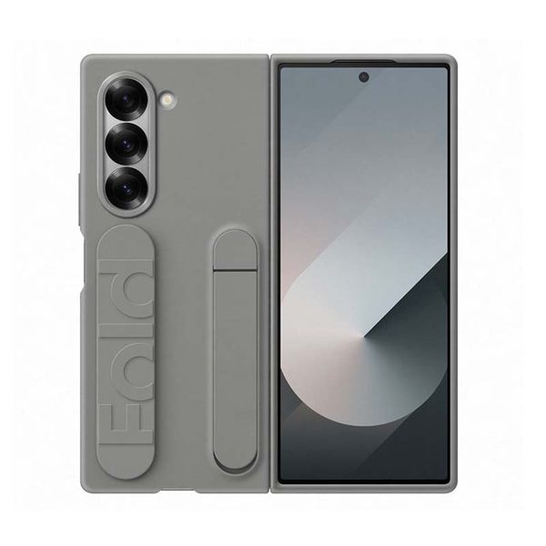 Silicone Standing Case with Strap for Samsung Galaxy Z Fold6 - Grey