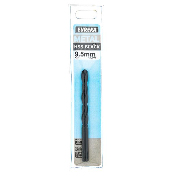 EUREKA DRILL BITS HSS Black 9.5mm Q:1 for Metal 4AQ50U