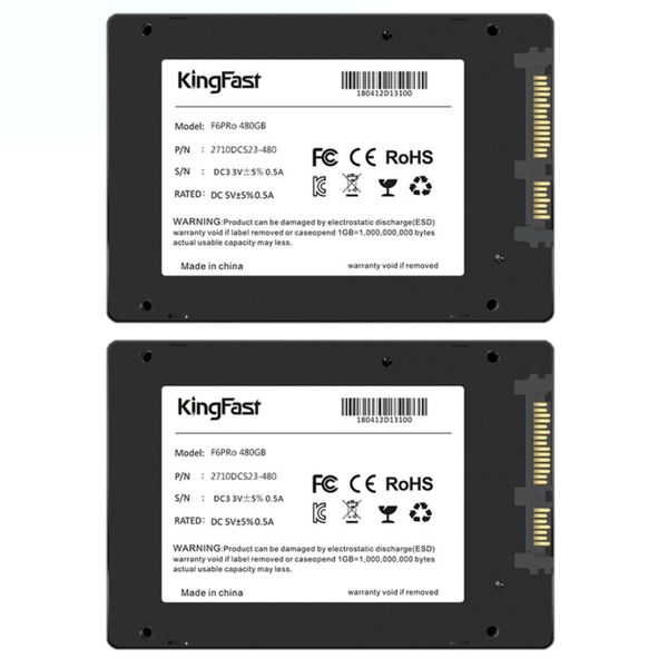 KingFast Combo 2 x F6Pro 480GB SSD SATA3 2.5" Solid State Drive Value Pack