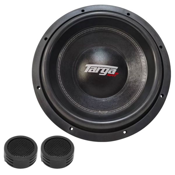 Targa TG-CRT124D Riot Series 12" 180000w D4 Subwoofer &amp; Evo Tweeters
