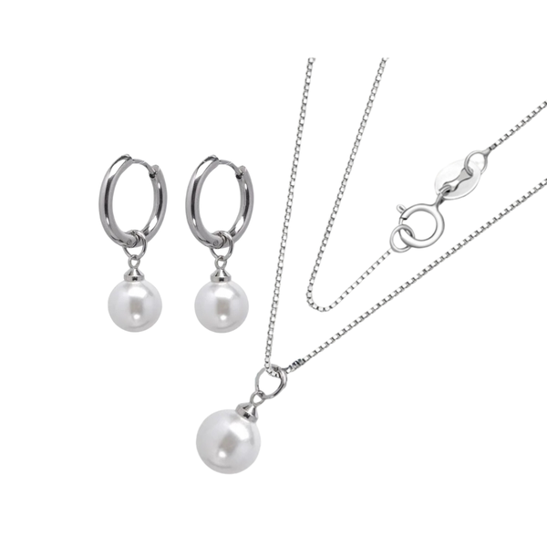 Woman's Pearl Jewelry Set - 2 Pieces