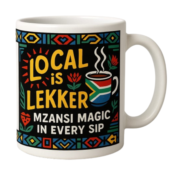 Heritage Day Celebration "Local is Lekker" Mzansi Magic Mug Coffee Tea Mug