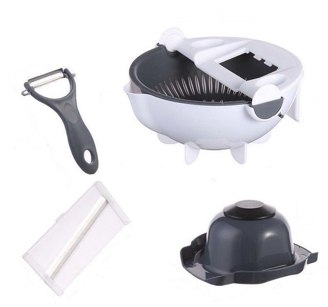 6 in 1 Multi-Functional Kitchen Wet Basket Vegetable Cutter