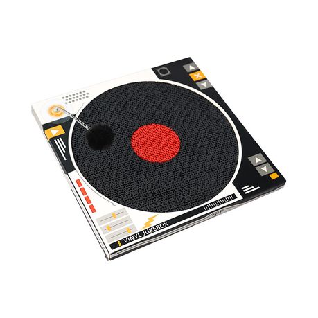 Creative Vinyl Record Player Cat Scratcher Image