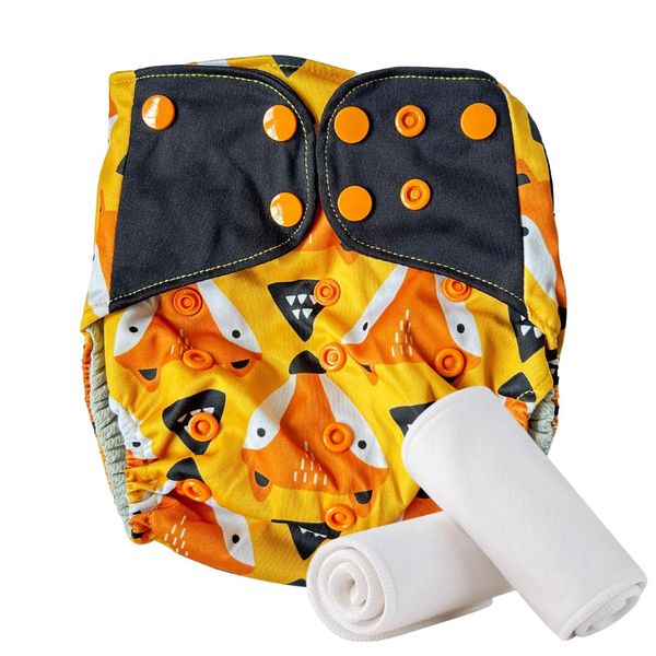 Kid Got Style - Reusable Nappy with 2 Inserts - Foxy