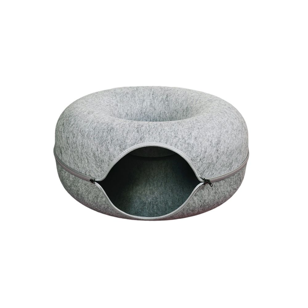 Cat Cave Bed | Felt Large Cat Tunnel Bed with Zipper for Easy Cleanups ...